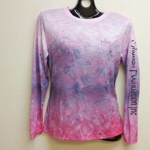 Guy Harvey Long Sleeve Shirt, Purple/Pink Sea Turtles Women's Size Medium.